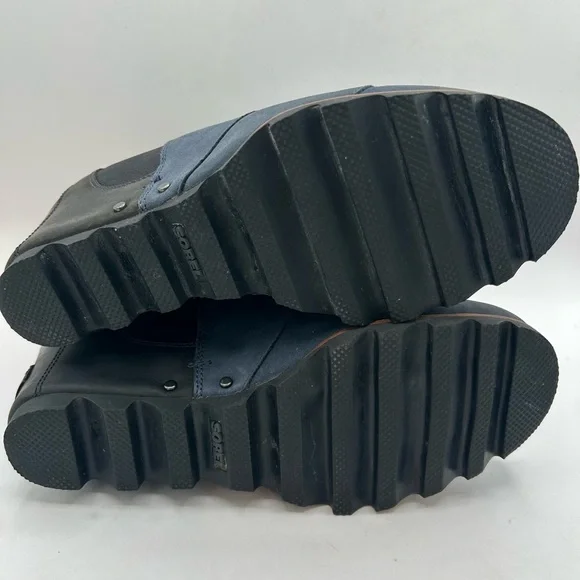 Sorel Navy and Black Wedge Chelsea Ankle Boots - Picture 10 of 11